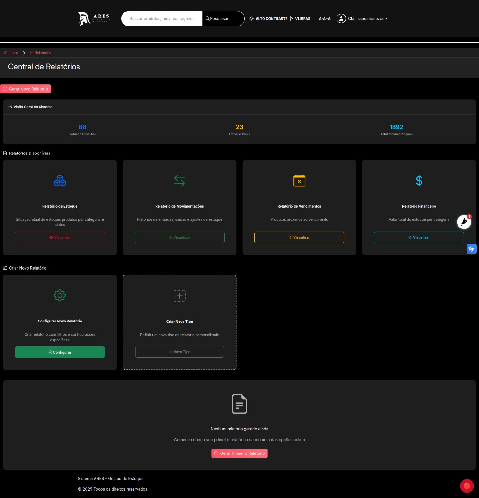 Te de relatorios usando darkmode